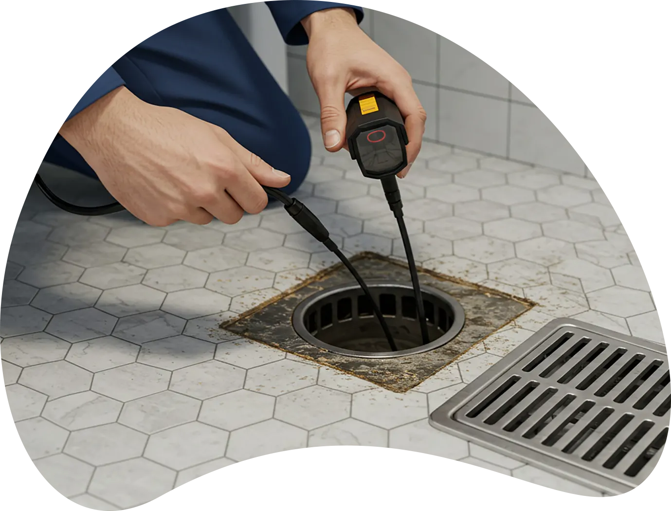 Équipe professionnelle de débouchage de canalisations en intervention à Bruxelles